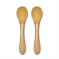 Cucchiaini in Silicone con Bambù - 2pz YELLOW